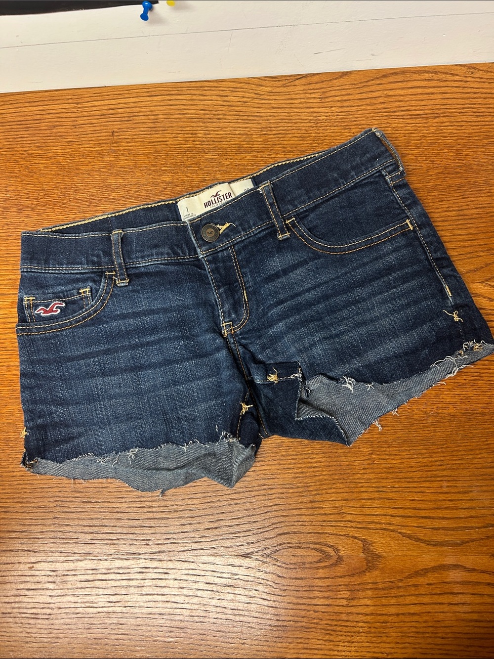 Hollister Dark Wash Denim Cutoff Shorts